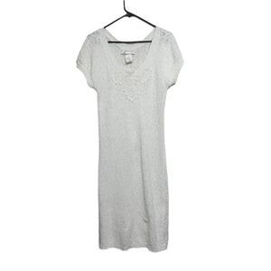 Gunne Sax by Jessica mcclintock Handloomed 100% Arcyic White Dress Size Medium